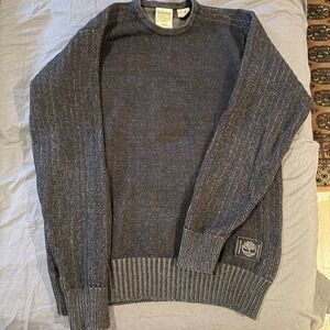 Timberland Stratham Issue Mens Med Heathered Long Sleeve Pullover 100% Cotton